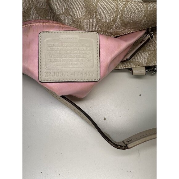 For Repair- Vintage COACH CHELSEA HERITAGE F14477 Leather Signature Tote Handbag - Picture 14 of 16